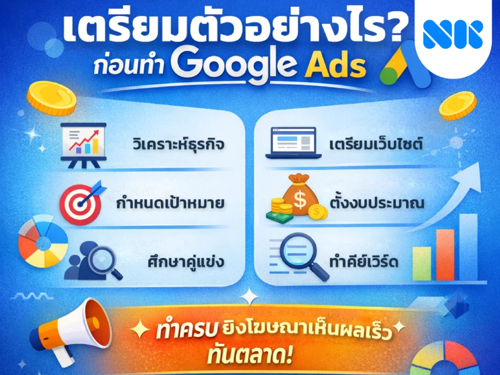 การเตรียมความพร้อมก่อนทำ Google Ads